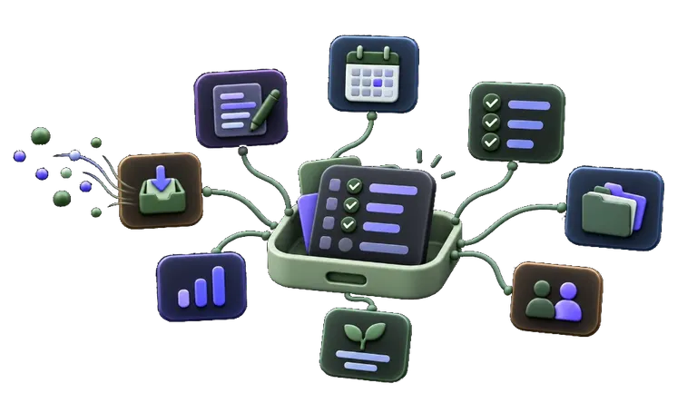Elorit overview across spaces for work, home and projects